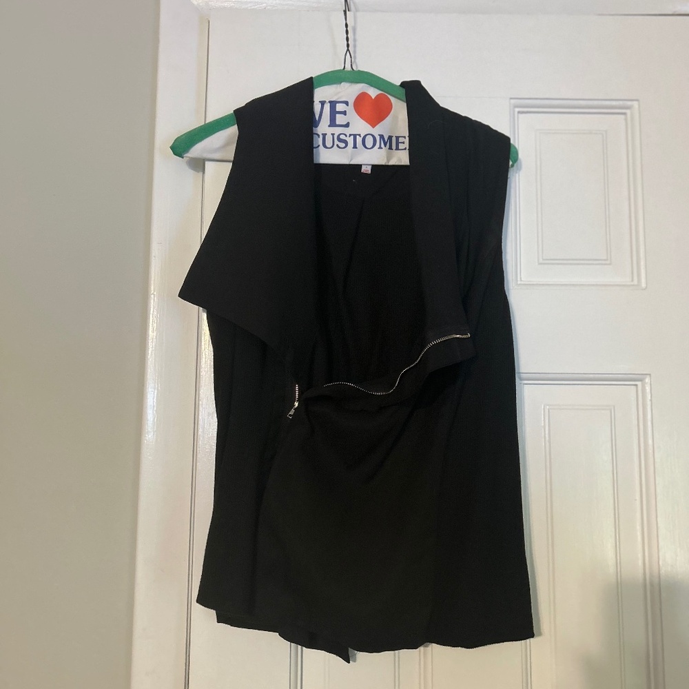 Pixley Asymmetrical Moto Zip Up Vest
